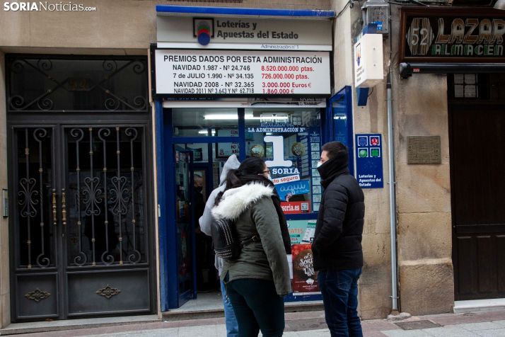 Los sorianos gastan un 11,7% menos en Lotería este 2020