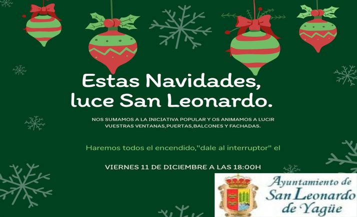 El Ayuntamiento de San Leonardo invita a iluminar fachadas en Navidad