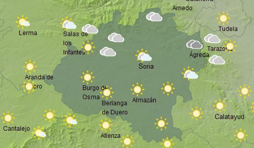 El tiempo en Soria hoy, 25 de diciembre