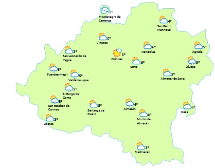 Tiempo de Soria a las 15:00 horas/eltiempo.es