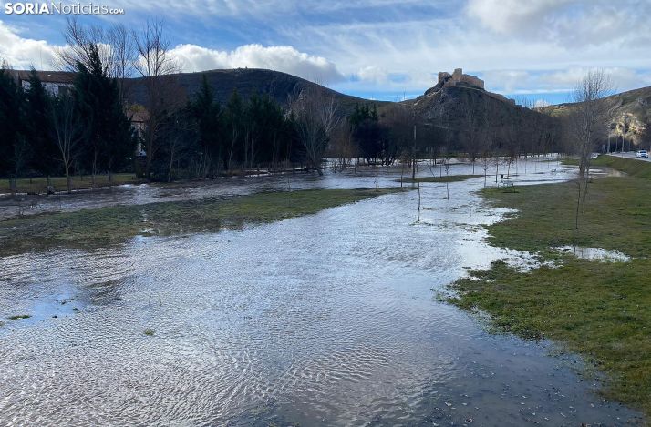 Una imagen del río, con el castillo de Osma al fondo. /SN