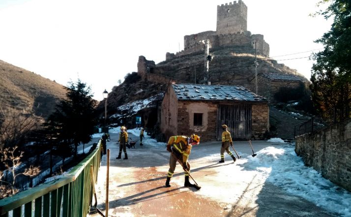 La BRIF de Lubia concluye los trabajos de limpieza causados por Filomena