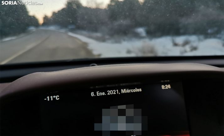 Imagen de la carretera que lleva a Fuentetoba por la N-234 esta mañana del 6 de enero. /SN