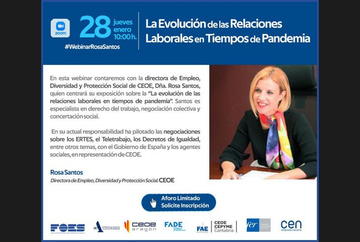 FOES aborda este jueves la evolución de las relaciones laborales durante la pandemia