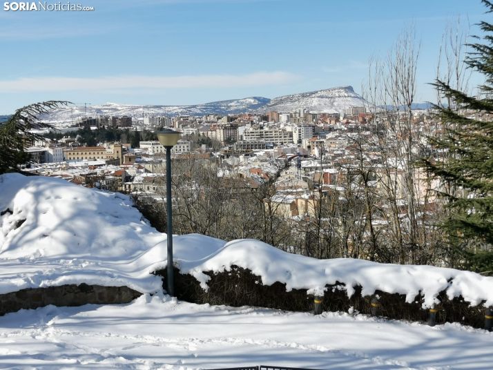 Soria vista desde el parador, ayer sábado 16 de enero.