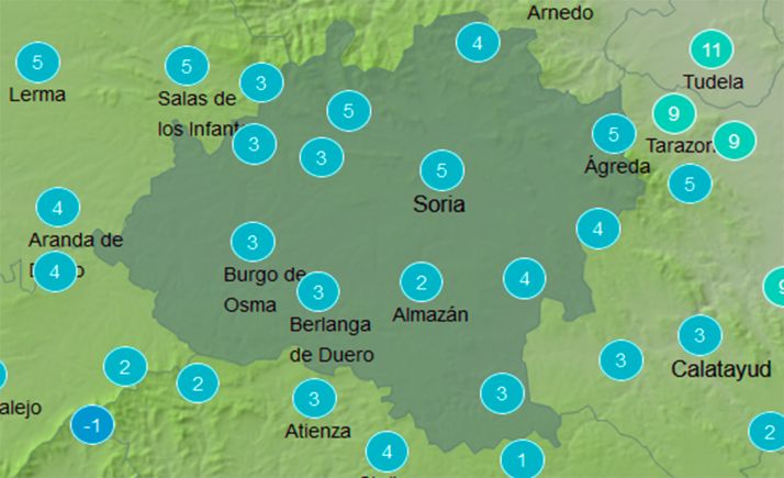 El tiempo en Soria: Leve recuperación en los termómetros