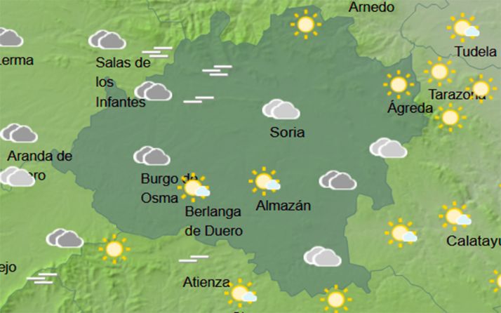 El tiempo en Soria: Temperaturas más suaves