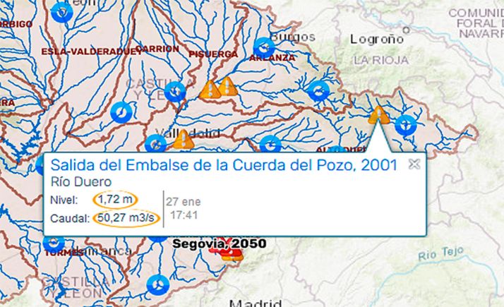 La CHD activa nivel amarillo en el pantano
