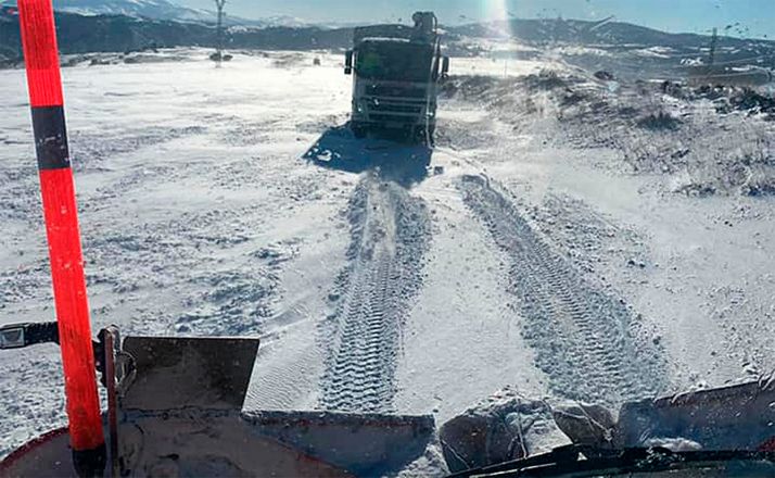 La Mancomunidad de Tierras Altas, a toda máquina en la limpieza de carreteras