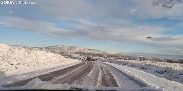 Estado de las carreteras en Soria: La nieve y el hielo complican la circulación (Actualizado)