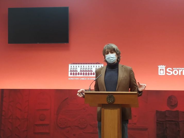 Carlos Martínez, hoy, en rueda de prensa. 