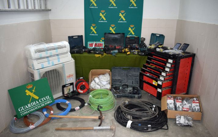 La Guardia Civil de Soria desarticula un grupo criminal que robaba en naves industriales