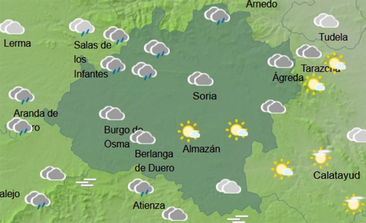 El tiempo en Soria: Inestabilidad con chubascos débiles