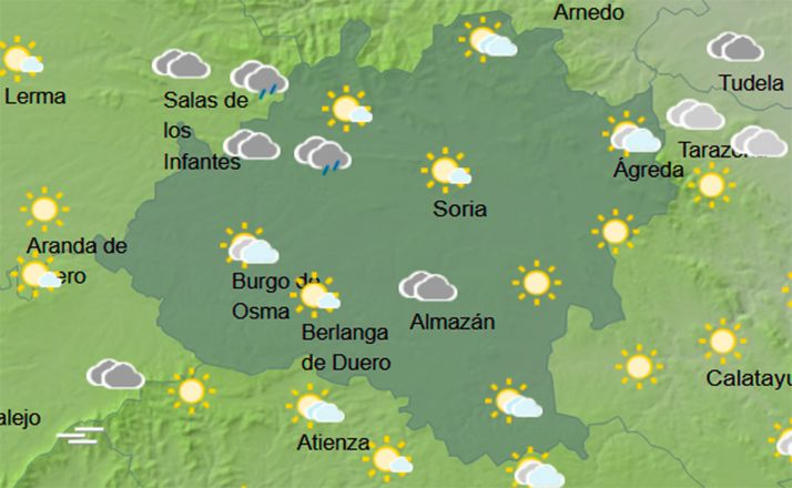 El tiempo en Soria: Menos precipitaciones y bajan las mínimas