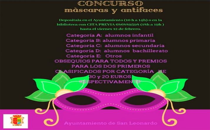 San Leonardo organiza un concurso de máscaras y antifaces 