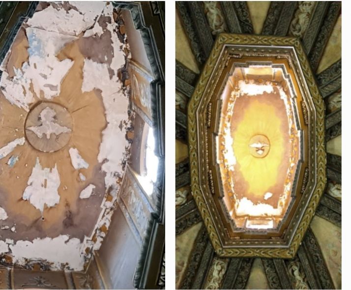 Indignación en redes por el estado de los frescos de San Saturio