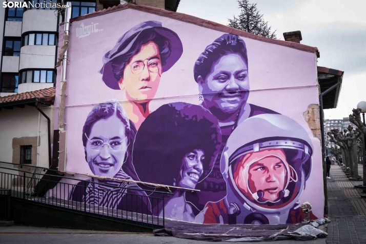 Fotos: El nuevo mural feminista de Soria ¿Quienes son sus protagonistas? 