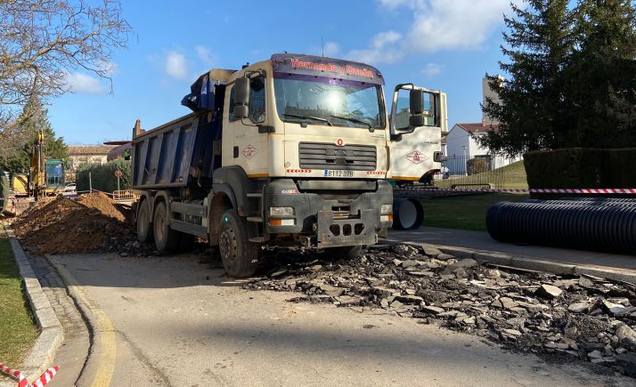 Avanzan las obras del colector principal de Almazán