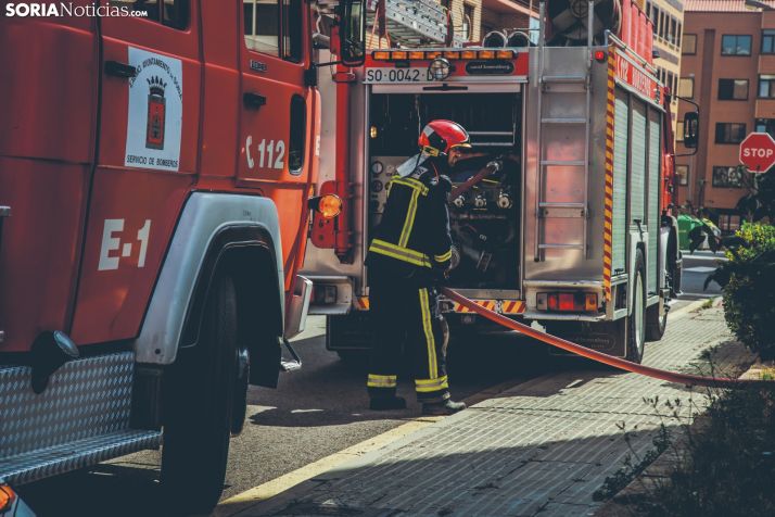 Un bombero de Soria en una imagen de archivo.