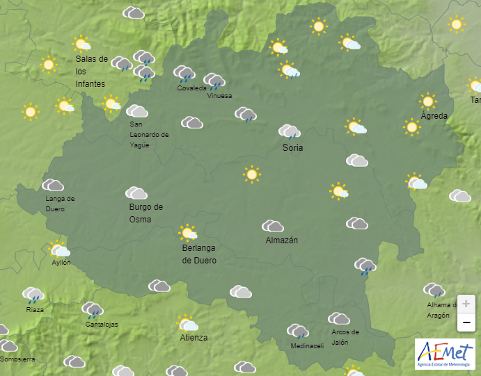 El tiempo en Soria: Dos avisos amarillos por fenómenos climatológicos