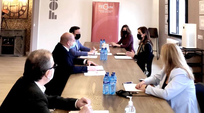 FEC Soria y FOES piden a la consejera de Empleo e Industria la eliminación de las restricciones para impulsar el comercio local