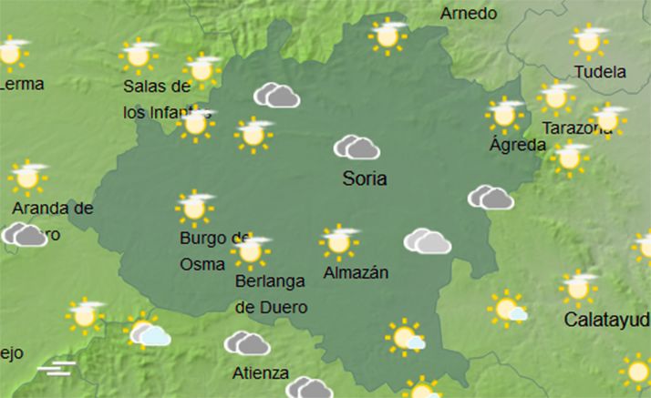 El tiempo en Soria: Mejores temperaturas y posibilidad de chubascos