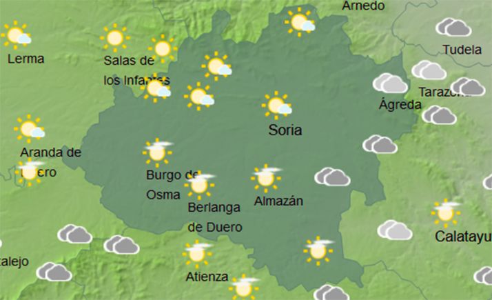 El tiempo en Soria: Leve descenso en las mínimas