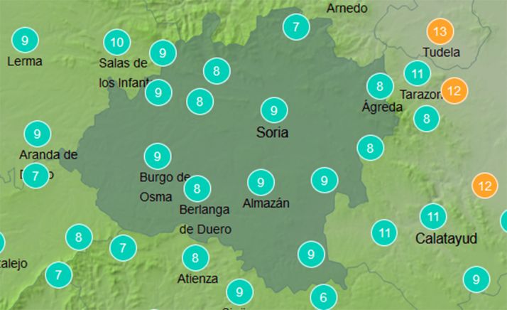 El tiempo en Soria: Mejoría en las máximas