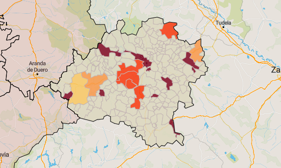 Coronavirus en Soria: siete municipios se mantienen en riesgo muy alto
