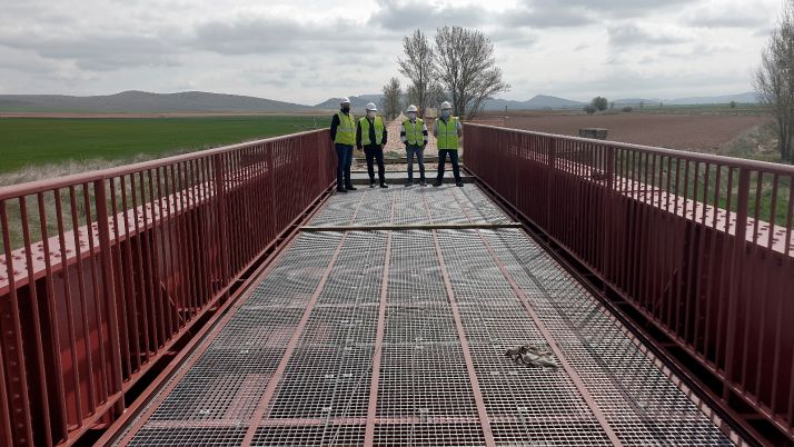 Las obras del camino natural Santander-Mediterráneo entre Valcorba y Ciria siguen su curso con la adecuación de tres puentes