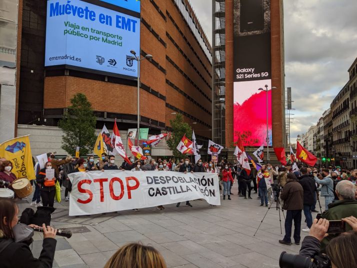 Manifestación en Madrid reclama soluciones para Castilla y León