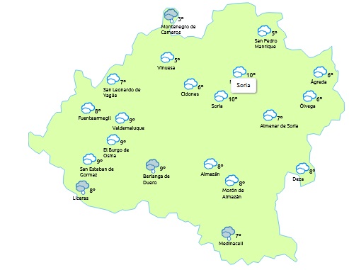 Tiempo de Soria a las 15:00 horas/eltiempo.es