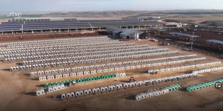 Granja de la empresa Valle de Odieta en Caparroso. /TVE