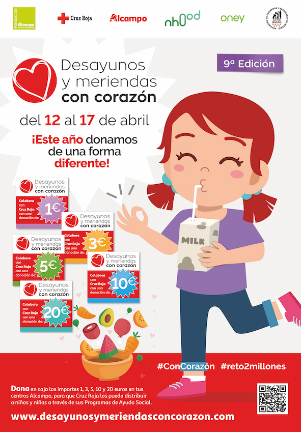 Desayunos y meriendas infantiles organizados por Cruz Roja 