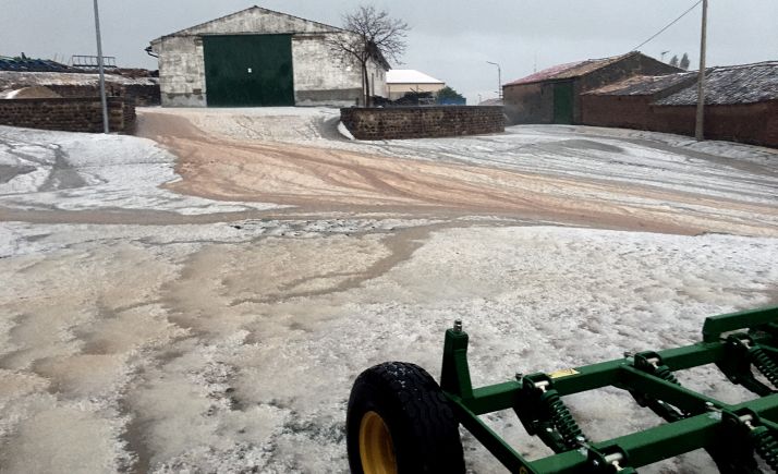 Granizo también en Viana de Duero