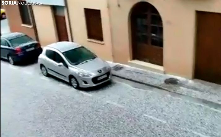 Notable granizada en El Burgo