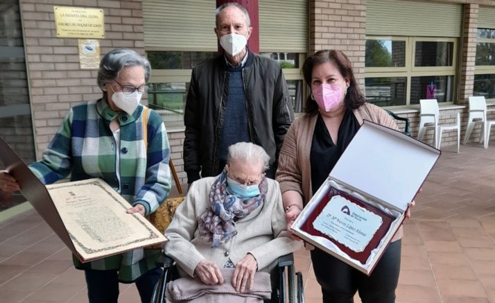 María Nieves López Alonso cumple cien años en San Esteban de Gormaz