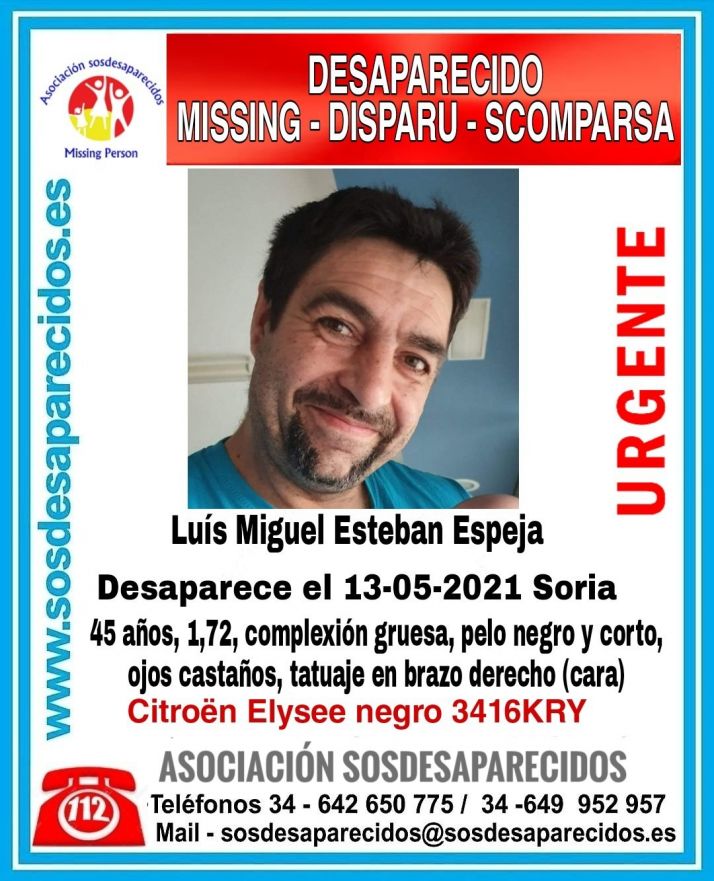 Urgente: Se busca a este hombre desparecido en Soria