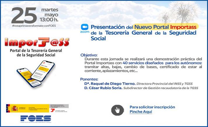 La directora provincial del INSS explicará en FOES las utilidades del portal Importass