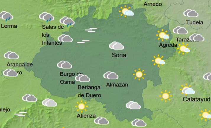 El tiempo en Soria: Mejoría en las máximas