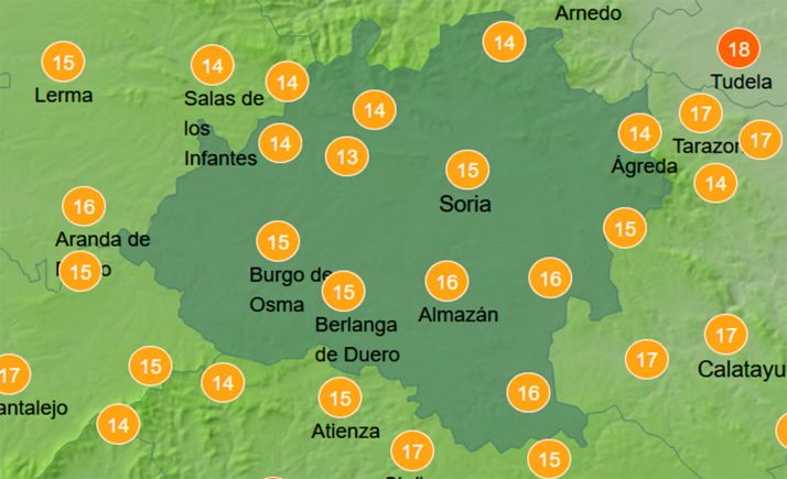 El tiempo en Soria: Mejoría en las máximas