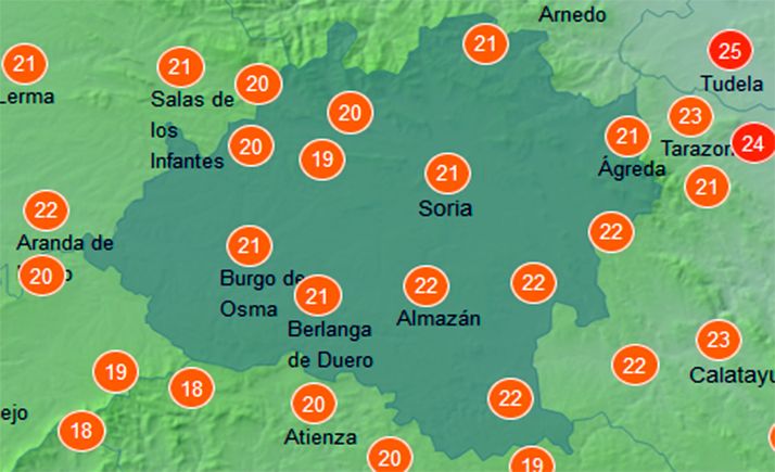 El tiempo en Soria: Continúan las buenas temperaturas bajo cielos nublados