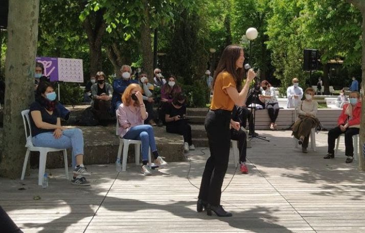 La ministra Belarra se reúne con simpatizantes de Podemos en Soria