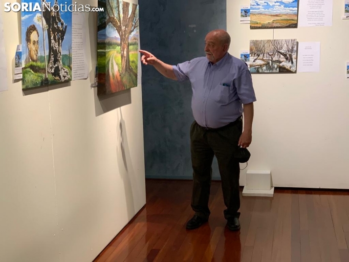 Poesía y pintura se aúnan en la nueva exposición de la Audiencia de Soria