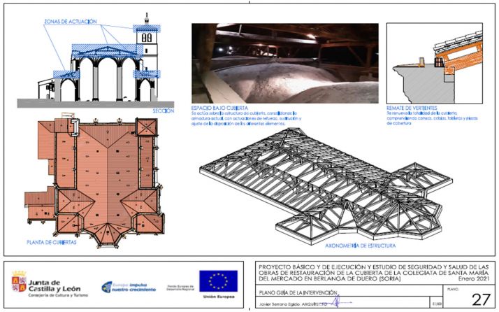 Licitada en más de 1,5 M€ la restauración de las cubiertas de la Colegiata de Berlanga