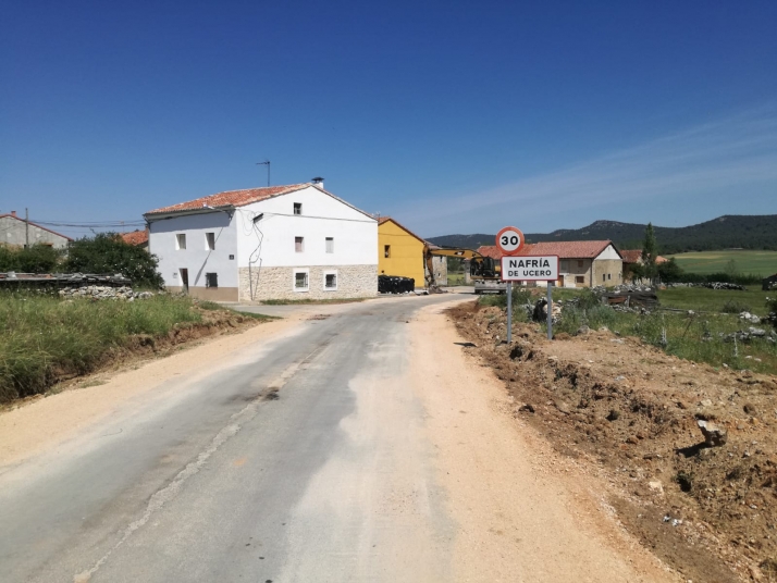 Cortada al tráfico, hasta el lunes, la travesía de Nafría de Ucero