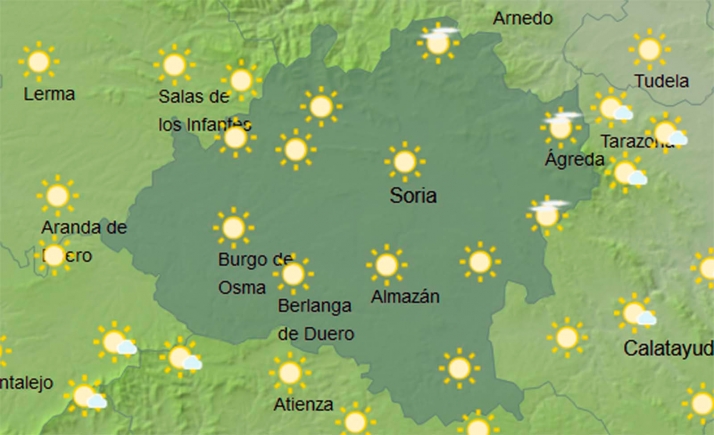 El tiempo en Soria: Calor y posibilidad de chubascos por la tarde