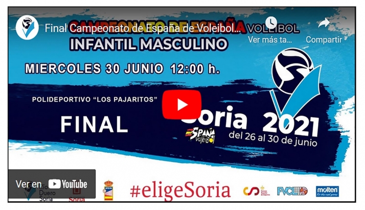 Directo: Final del Campeonato de España de Voleibol Infantil en Soria: Elche vs Dumbría
