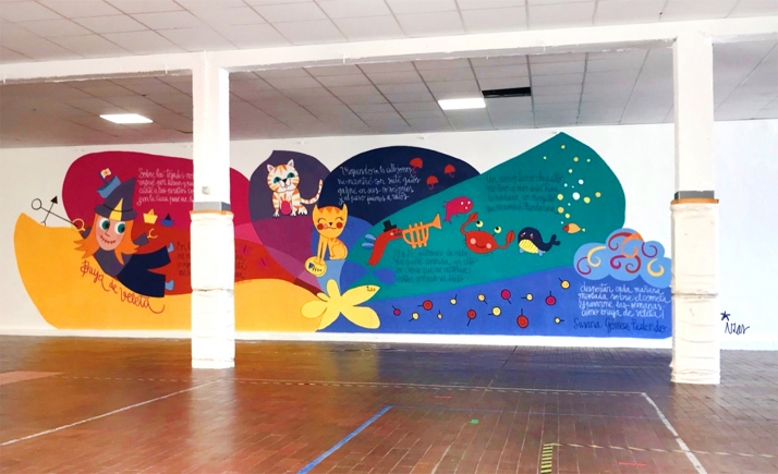 El CEIP Sor María de Jesús de Ágreda concluye el mural de ‘Dibujando la Palabra’ 