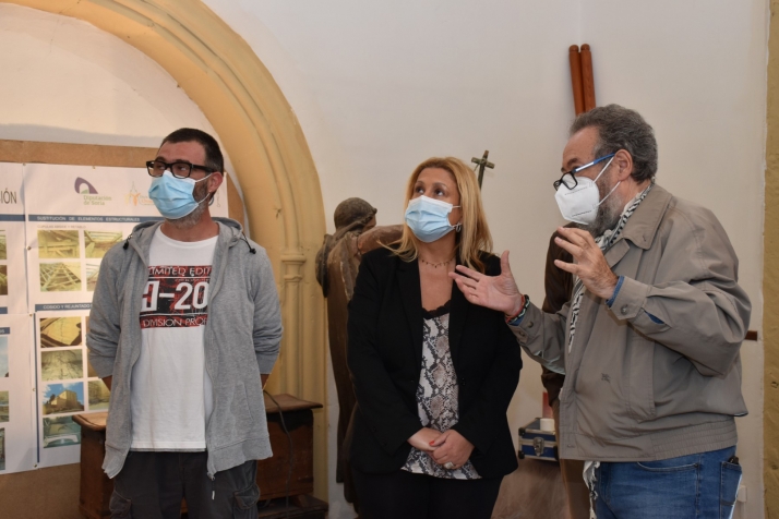 La Junta avanza en la restauración de un retablo de la iglesia de Aldealafuente